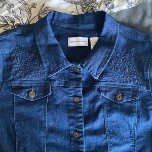 Alfred Dunner Embellished Denim Jacket Women’s Size 20